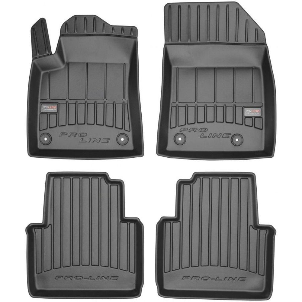 Car rubber floor mats black CITROEN C3 Aircross (2018-...) 3D FROGUM