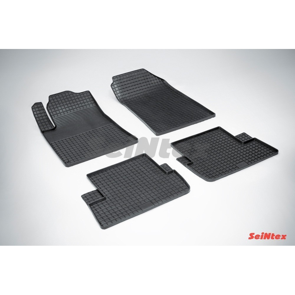 Car rubber floor mats black SEINTEX *STK* PEUGEOT 407 (2004-2011)