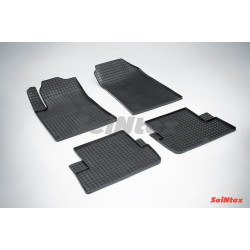 Car rubber floor mats black SEINTEX *STK* PEUGEOT 407 (2004-2011)
