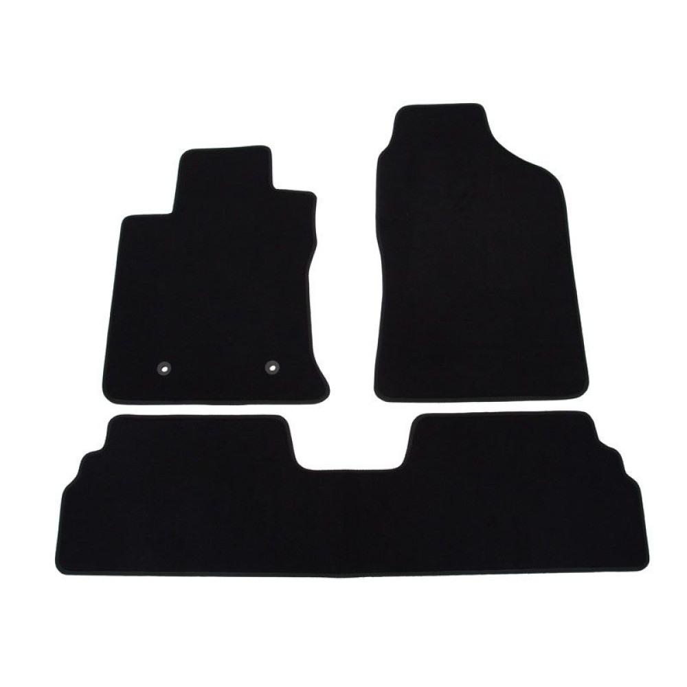 Car textile mats black TOYOTA COROLLA VERSO (5s.) (2004-2009) LUXE