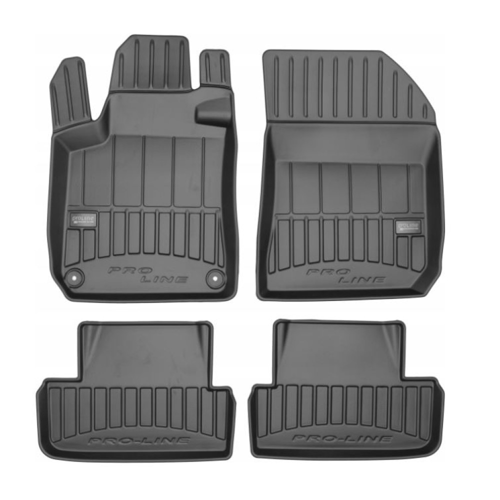 Car rubber floor mats black PEUGEOT 308 II HB (2013-...) 3D FROGUM