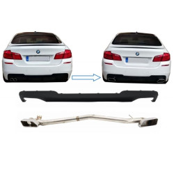 Sistema de escape con doble difusor para parachoques BMW 5 F10 M-Style (2010-2016)
