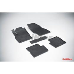 Car rubber floor mats black SEINTEX *STK* OPEL CORSA D (2006-2014)