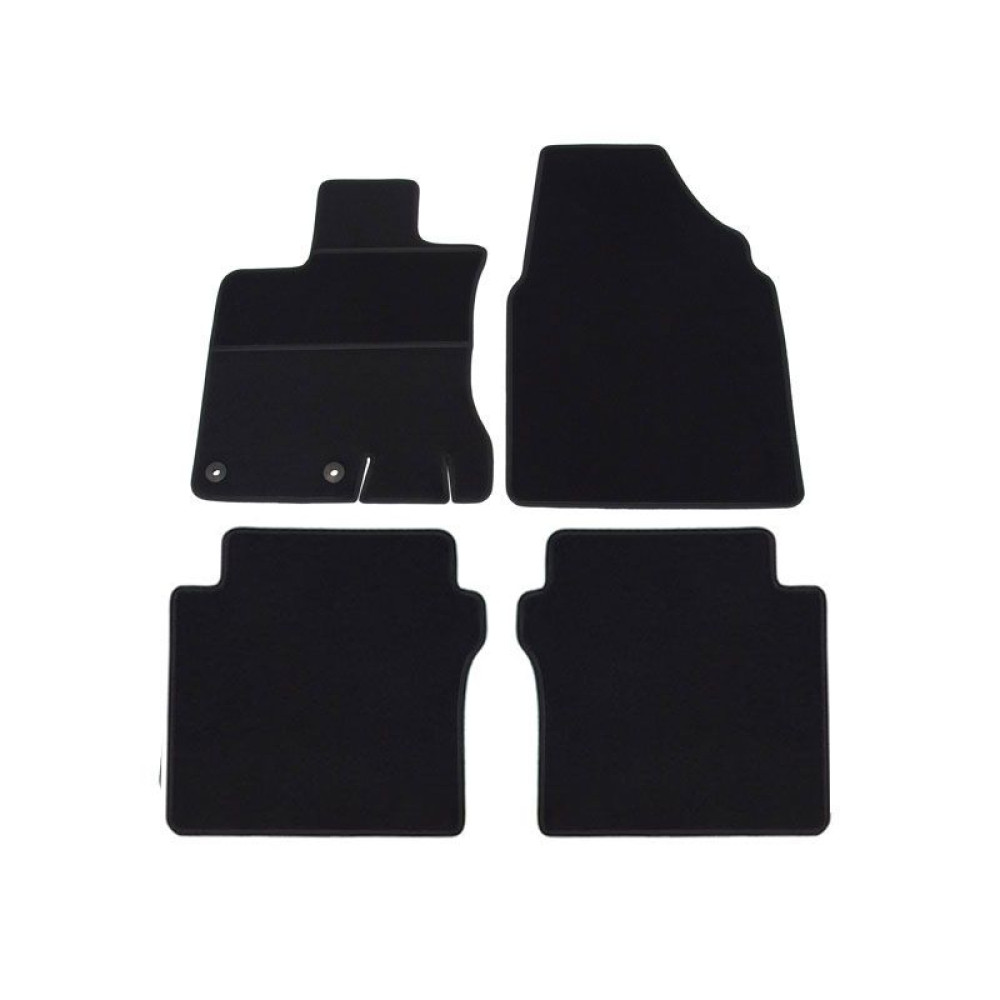 Car textile mats black NISSAN QASHQAI +2 (5s.) (2008-2013) ELEGANT