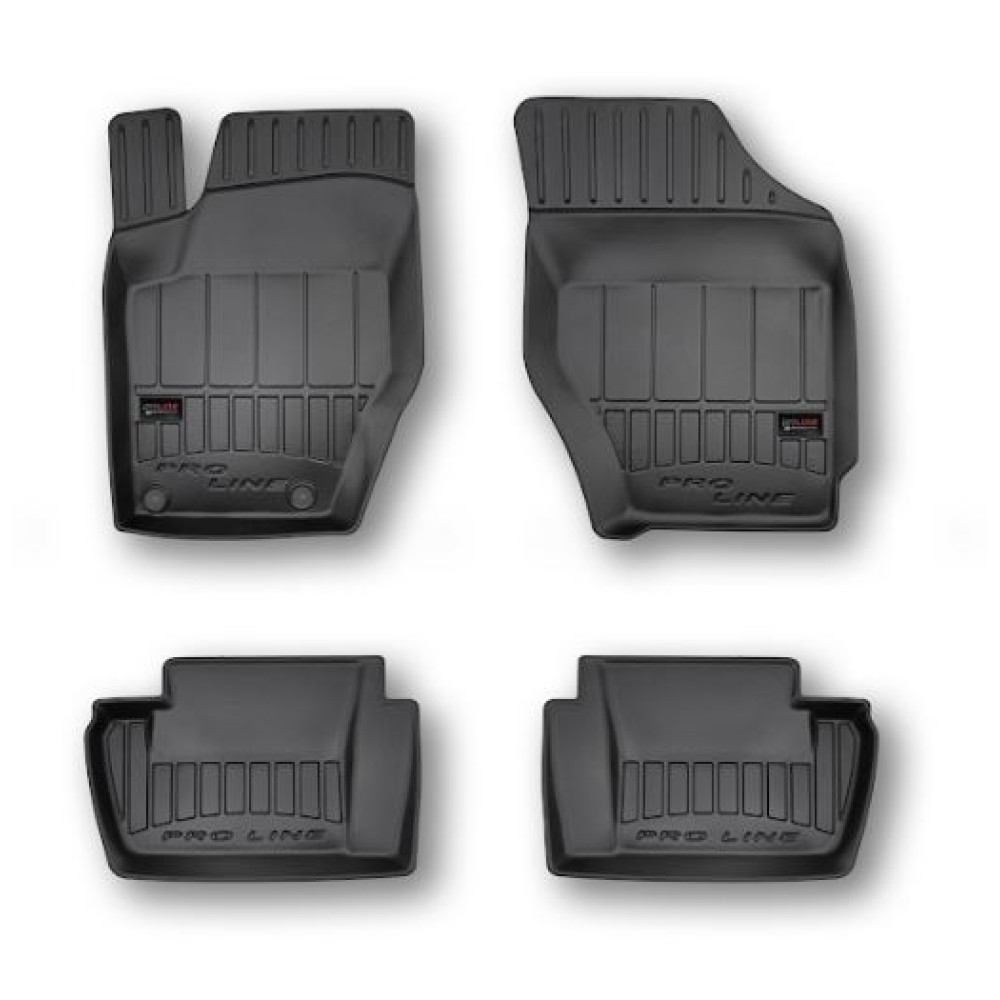 Car rubber floor mats black CITROEN C4 (2004-2010) 3D FROGUM