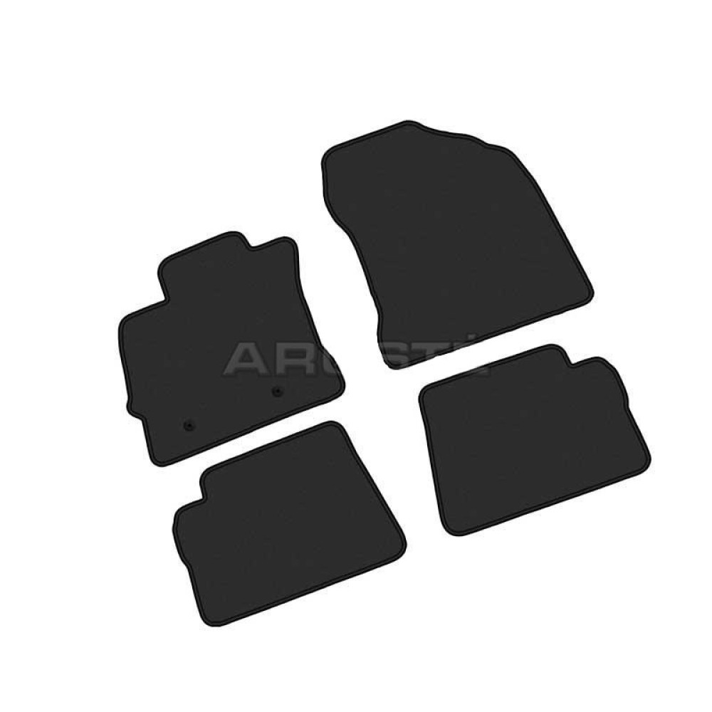 Car textile floor mats black TOYOTA AURIS II (2012-...) LUXE
