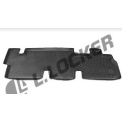 Alfombrillas de goma negras para Volkswagen T5 Carawelle/Transporter 3.ª fila base larga (2009-2015)