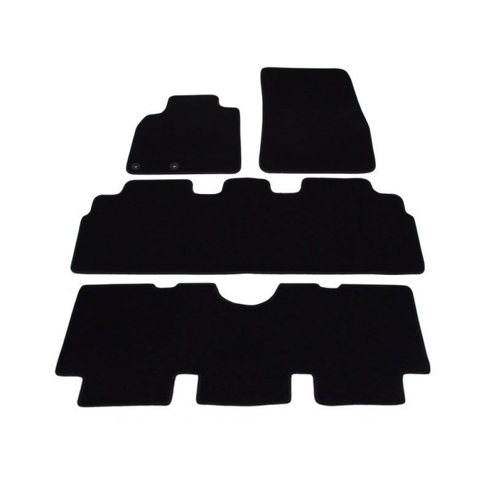 Car textile mats black RENAULT ESPACE IV (7s.)(2002-2014) LUXUS