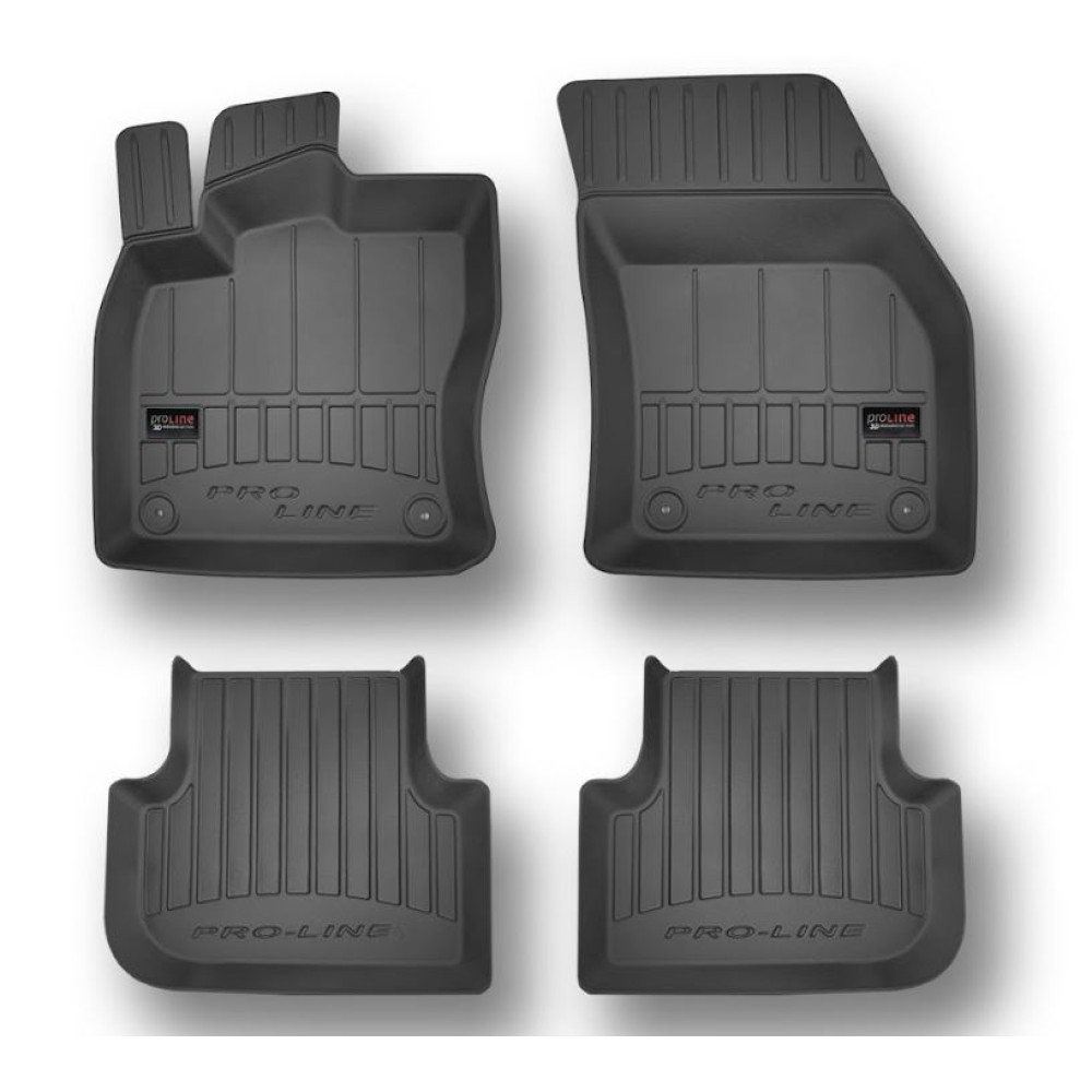 Car rubber floor mats black VW TIGUAN II (2016-...) 3D FROGUM