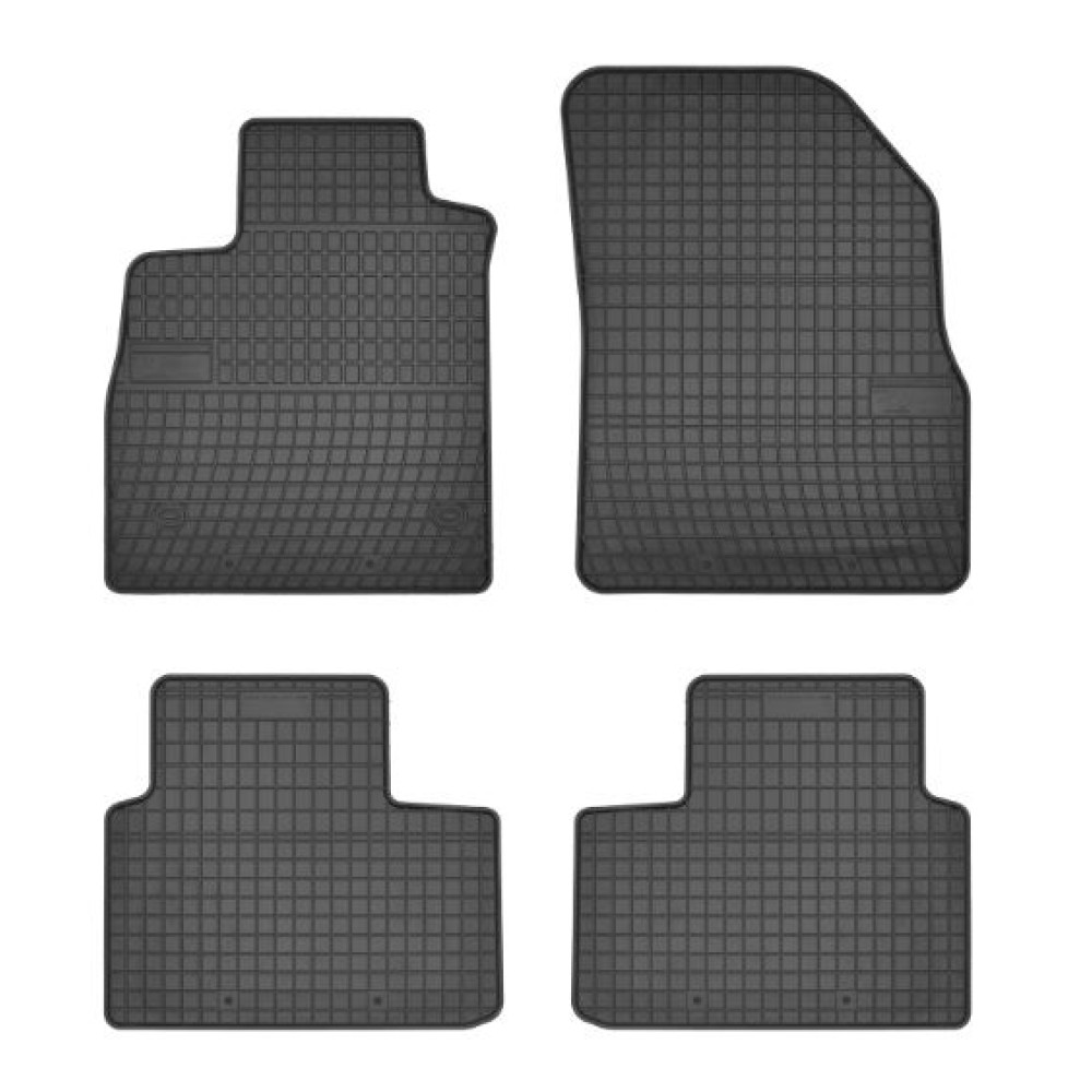 Car rubber floor mats black RENAULT TALISMAN (2015-...) NEGRO
