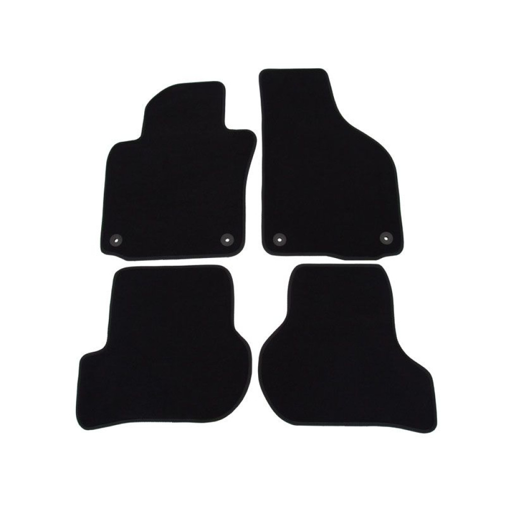 Car textile mats black SKODA OCTAVIA II (2004-2012) LUXUS