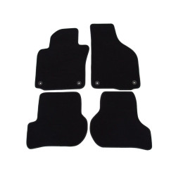 Alfombrillas textiles negras para coche SKODA OCTAVIA II (2004-2012) LUXUS