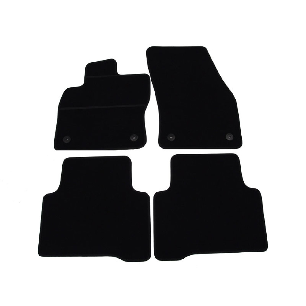 Car textile mats black VW TOURAN (5s.) (2015-...) ELEGANT