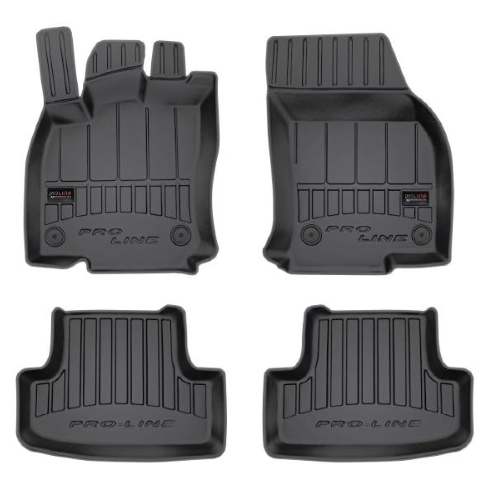 Car rubber floor mats black AUDI Q2 (2016-...) 3D FROGUM