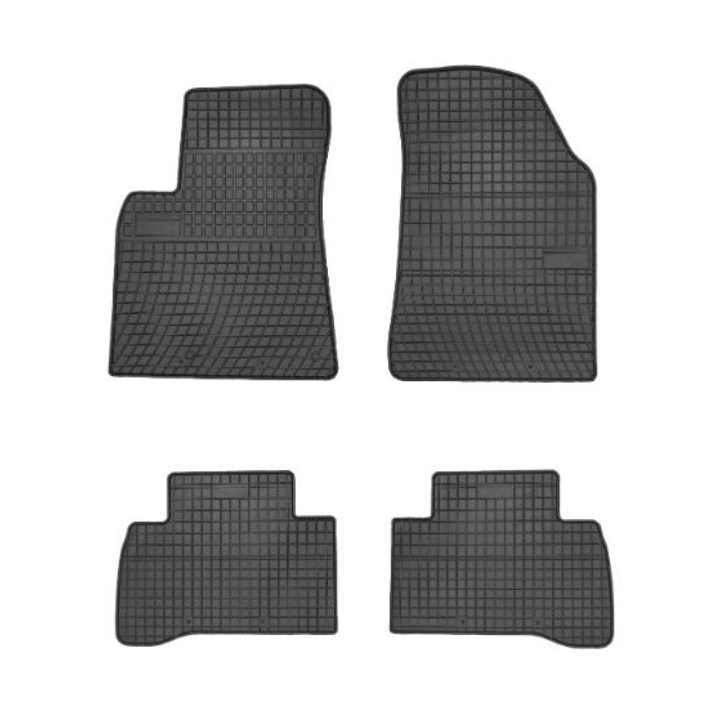 Car rubber floor mats black KIA NIRO (2016-...) NEGRO