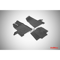 Car rubber floor mats black SEINTEX *STK* FORD TRANSIT (2014-...)