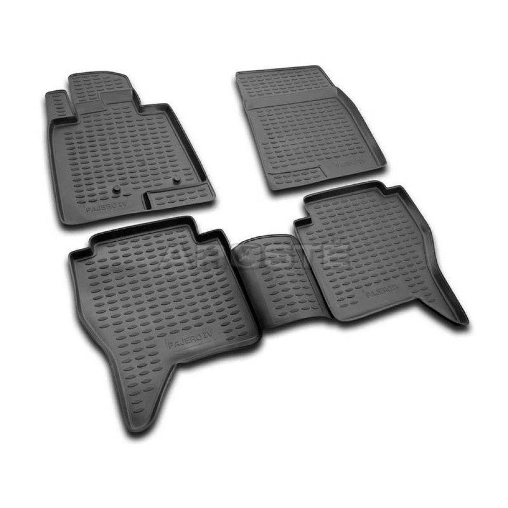 Car rubber floor mats black NOVLINE MITSUBISHI PAJERO (5d.)(2006-...)