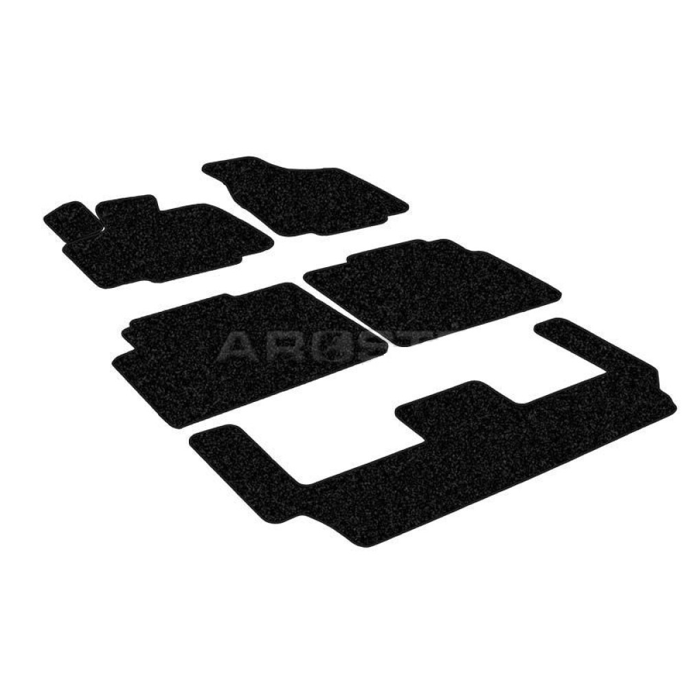 Car textile mats black CHRYSLER GRAND VOYAGER (2008-2015) ECONOMIC