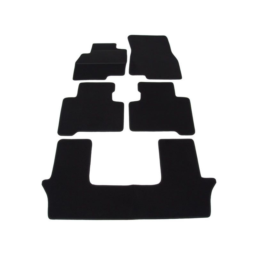 Car textile mats black MITSUBISHI GRANDIS (7s.) (2003-2011) ELEGANT