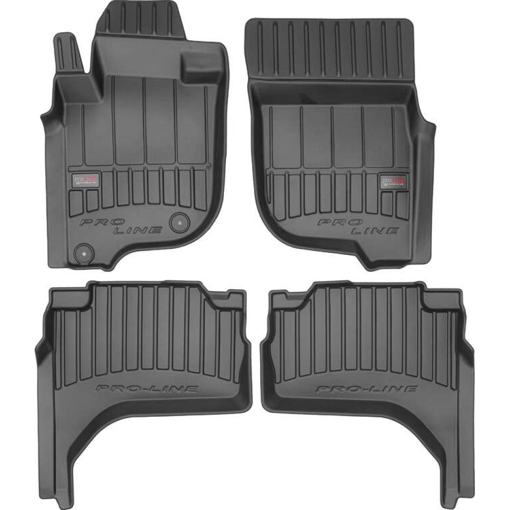 Car rubber floor mats black MITSUBISHI L200 (2015-...) 3D FROGUM