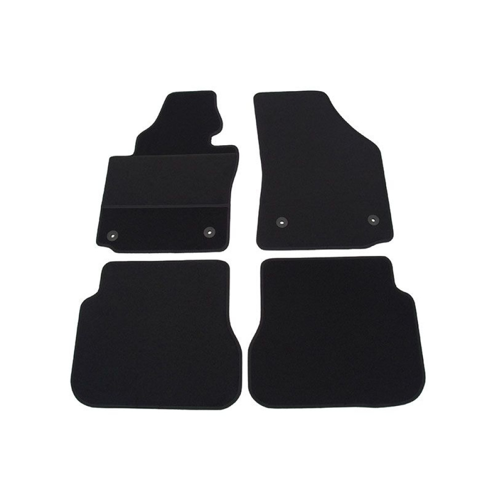 Car textile mats black VW CADDY (5s.) (2004-2015) ELEGANT