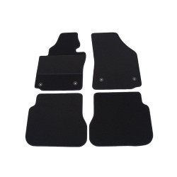 Alfombrillas textiles negras para coche VW CADDY (5s.) (2004-2015) ELEGANT