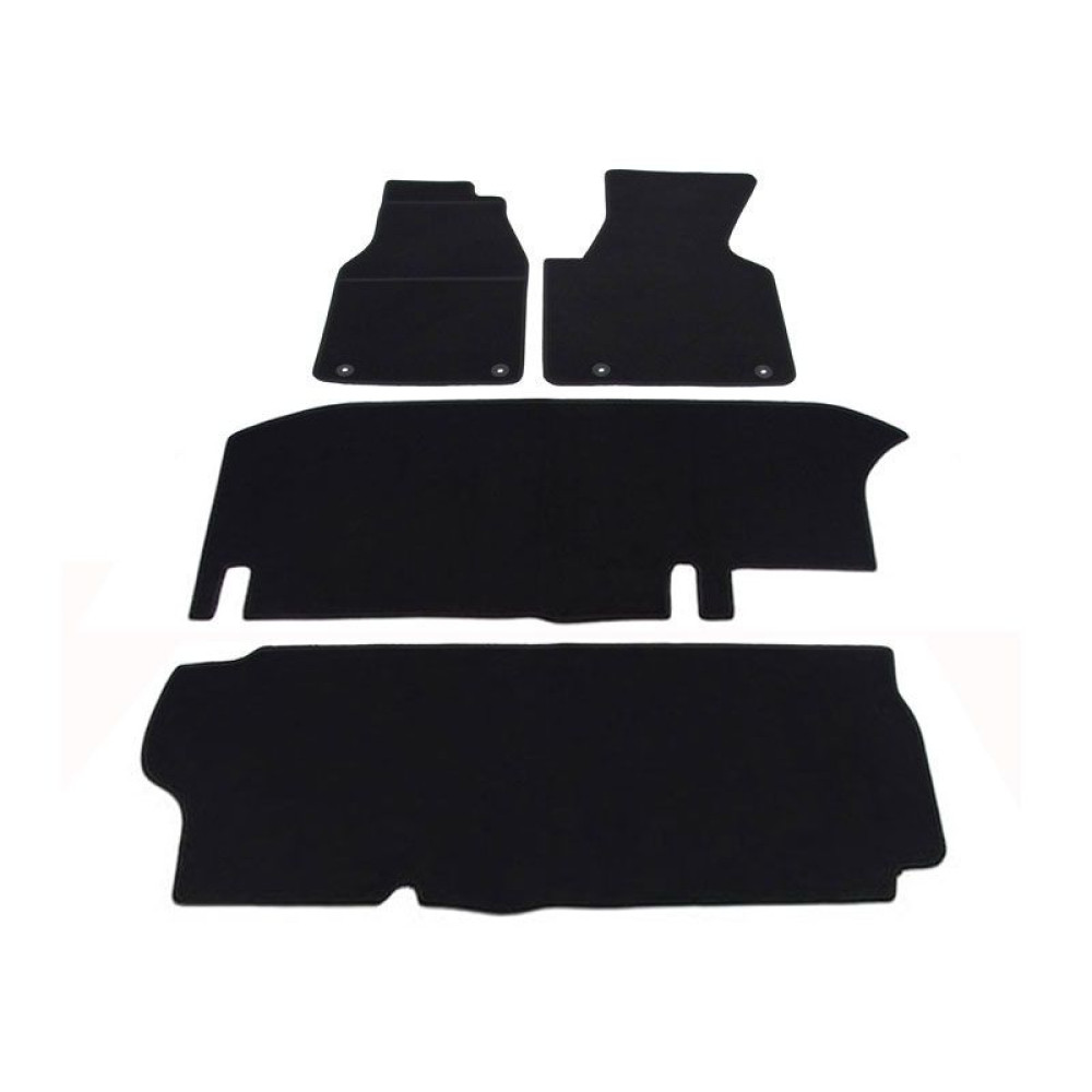 Car textile mats black VOLKSWAGEN T4 (9s.)(1990-1996) ECONOMIC