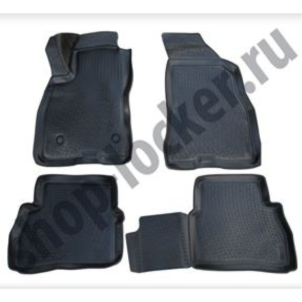 Car rubber floor mats black 3D FIAT DOBLO II (2009-...)