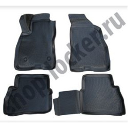 Car rubber floor mats black 3D FIAT DOBLO II (2009-...)