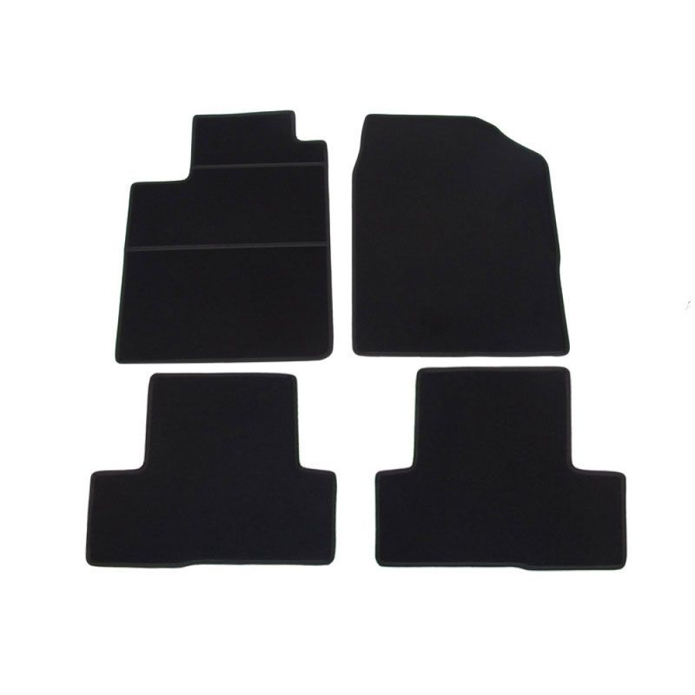 Car textile mats black TOYOTA COROLLA VERSO (2002-2004) ELEGANT