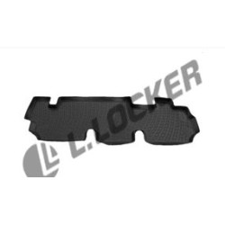 Alfombrillas de goma negras para Volkswagen T5 Carawelle/Transporter 3.ª fila base corta (2003-2015)