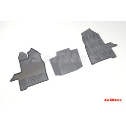Car rubber floor mats black SEINTEX *STK* FORD TOURNEO/TRANSIT CUSTOM (2s.)(2012-2018)