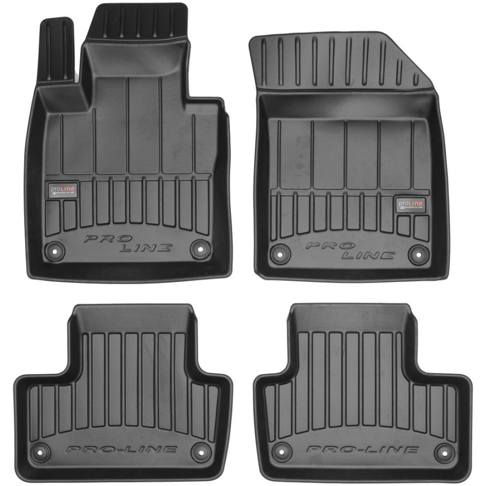 Car rubber floor mats black VOLVO XC60 II (2017-...) 3D FROGUM