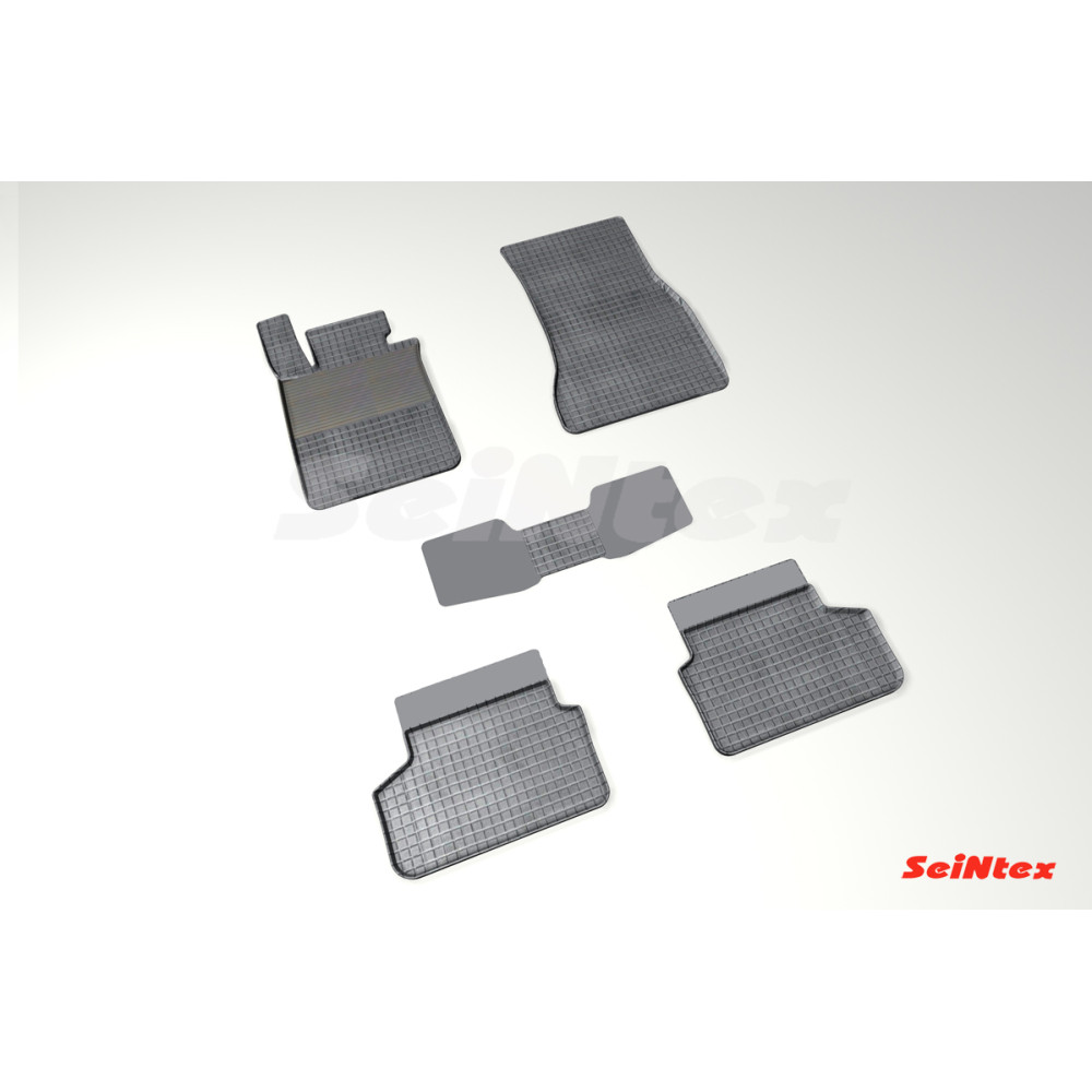 Car rubber floor mats black SEINTEX *STK* BMW 5 G30/G31 (2017-...)