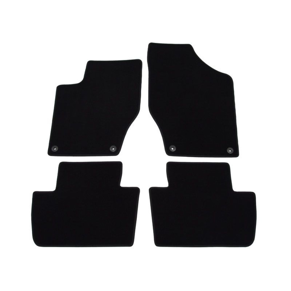 Car textile mats black CITROEN C4 II (2010-...) LUXUS