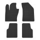 Car rubber floor mats black JEEP COMPASS (2017-...) NEGRO
