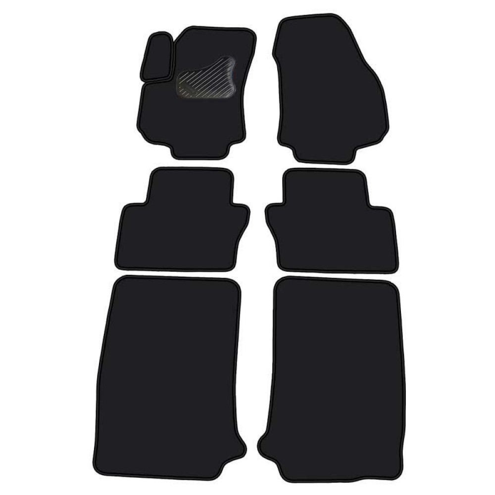 Car textile mats black OPEL ZAFIRA B (7v.)(2005-2012) ECONOMIC