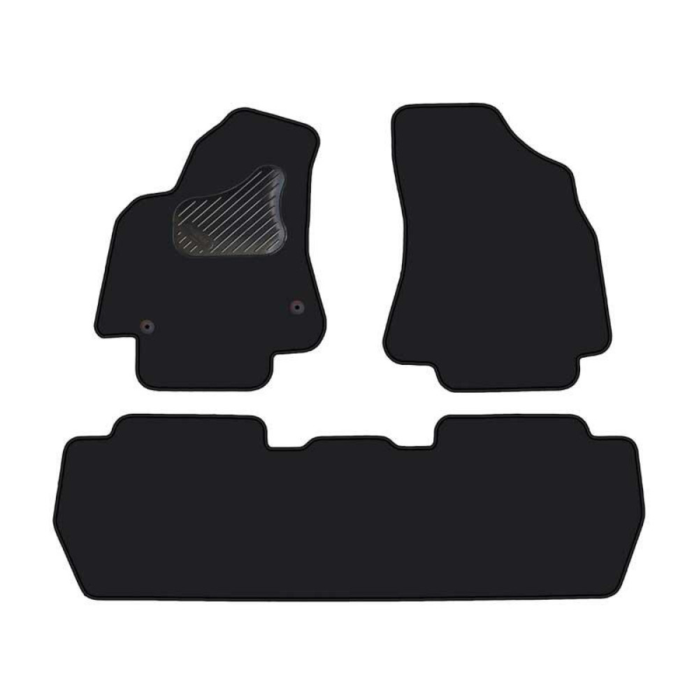 Car textile mats black PEUGEOT PARTNER (5s.)(2008-...) ECONOMIC (LT)