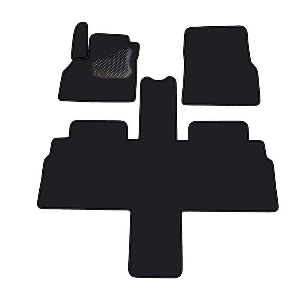 Car textile mats black RENAULT ESPACE (5s.)(2002-2014) ECONOMIC (LT)