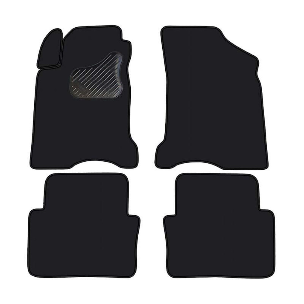 Car textile mats black RENAULT LAGUNA (2001-2007) ECONOMIC