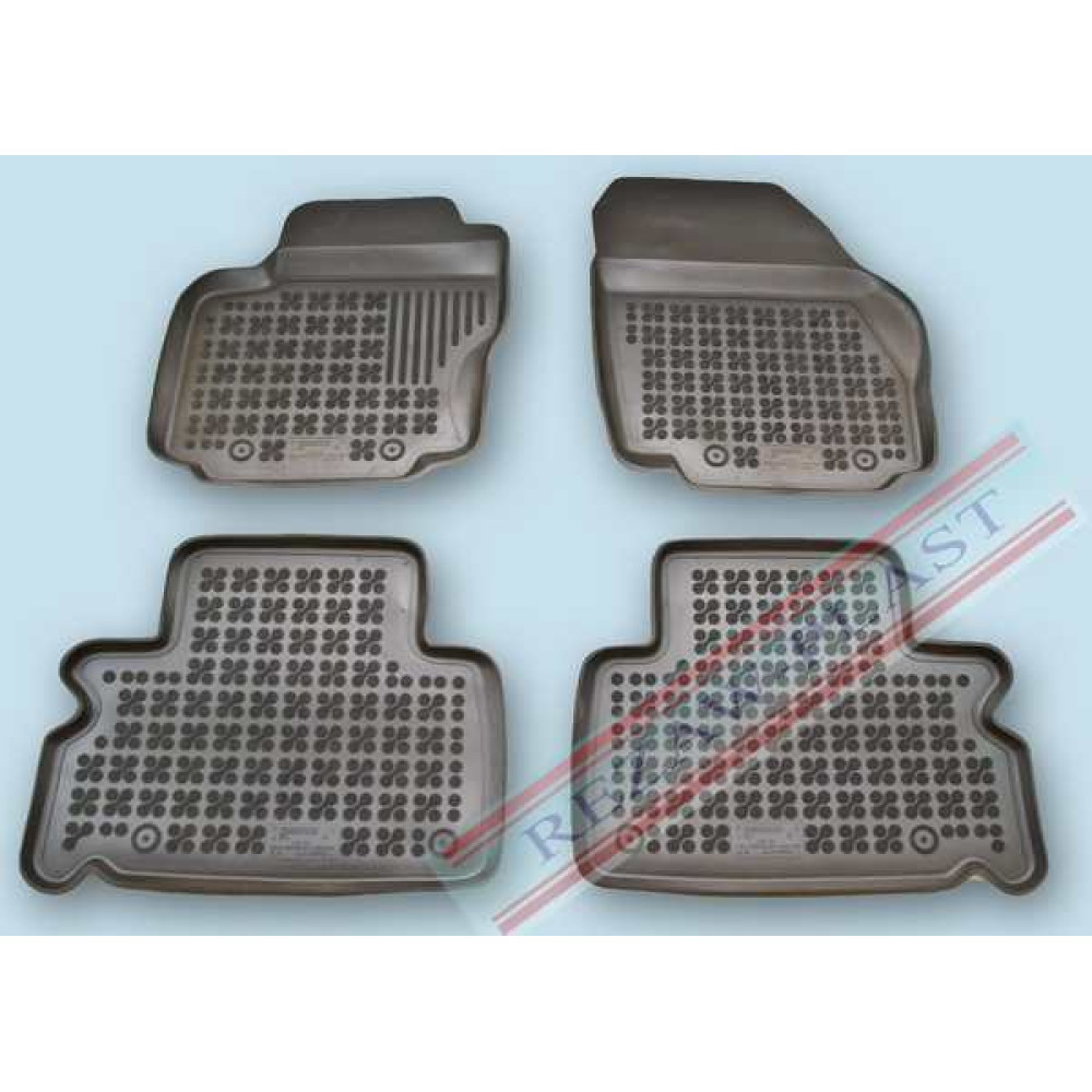 Car rubber floor mats black FORD S-MAX (2006-2015) 200609