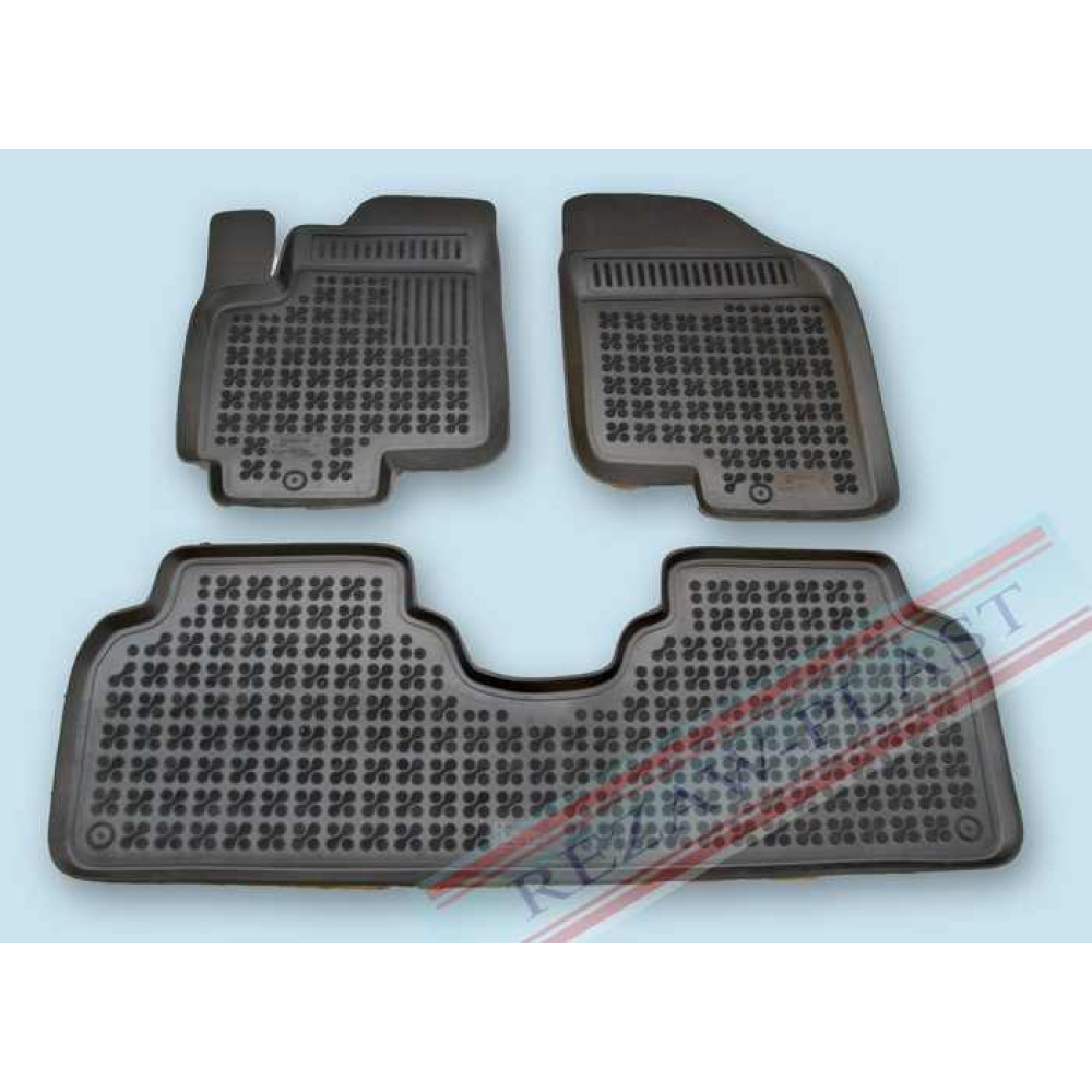 Car rubber floor mats black HYUNDAI ix20 (2010-...)  201007