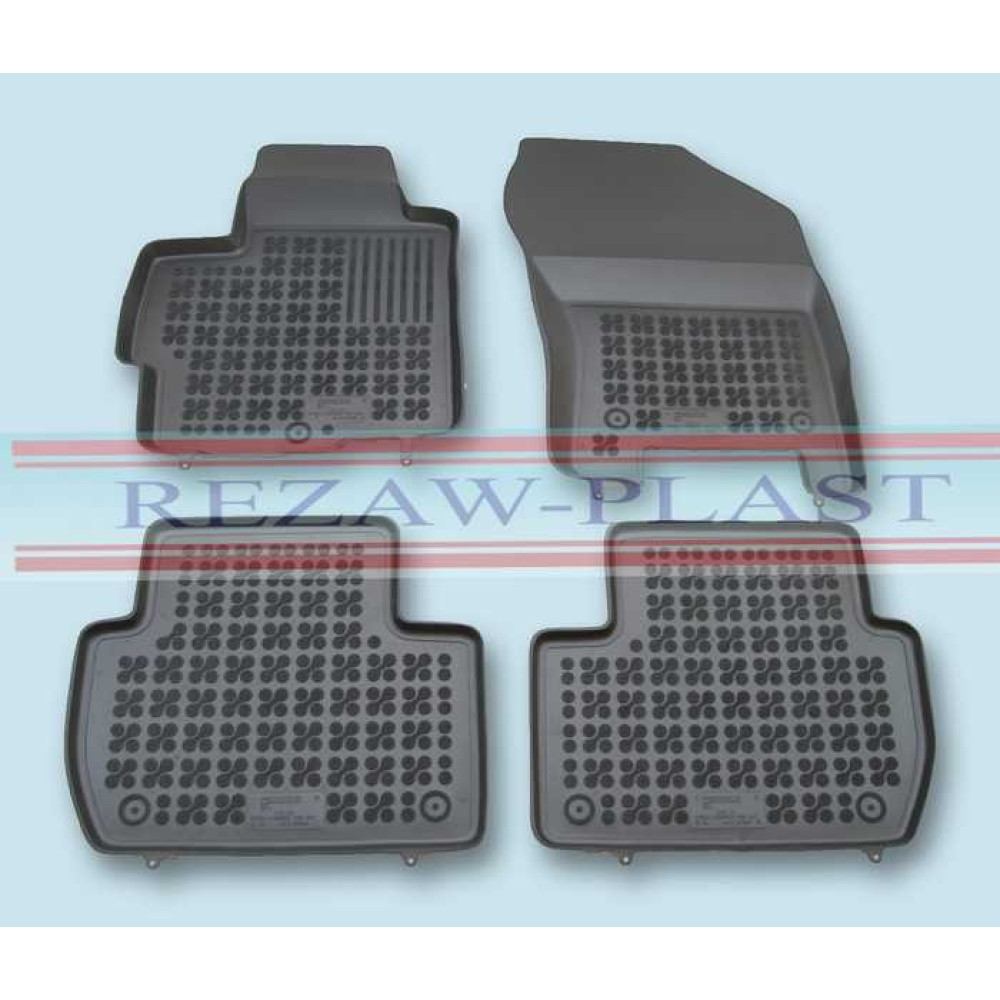 Car rubber floor mats black CITROEN C-CROSSER (2007-...)  with fire exting. 201208