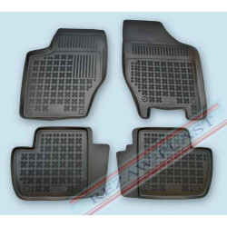 Car rubber floor mats black PEUGEOT 308 (2007-2013)  with fire exting. 201303