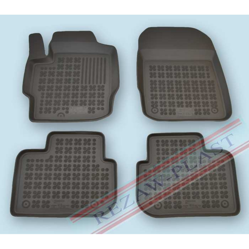 Car rubber floor mats black MITSUBISHI COLT (3d.) (2009-..)  202302