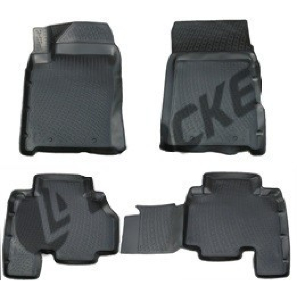Car rubber floor mats black 3D SSANGYONG KYRON (2005-...)