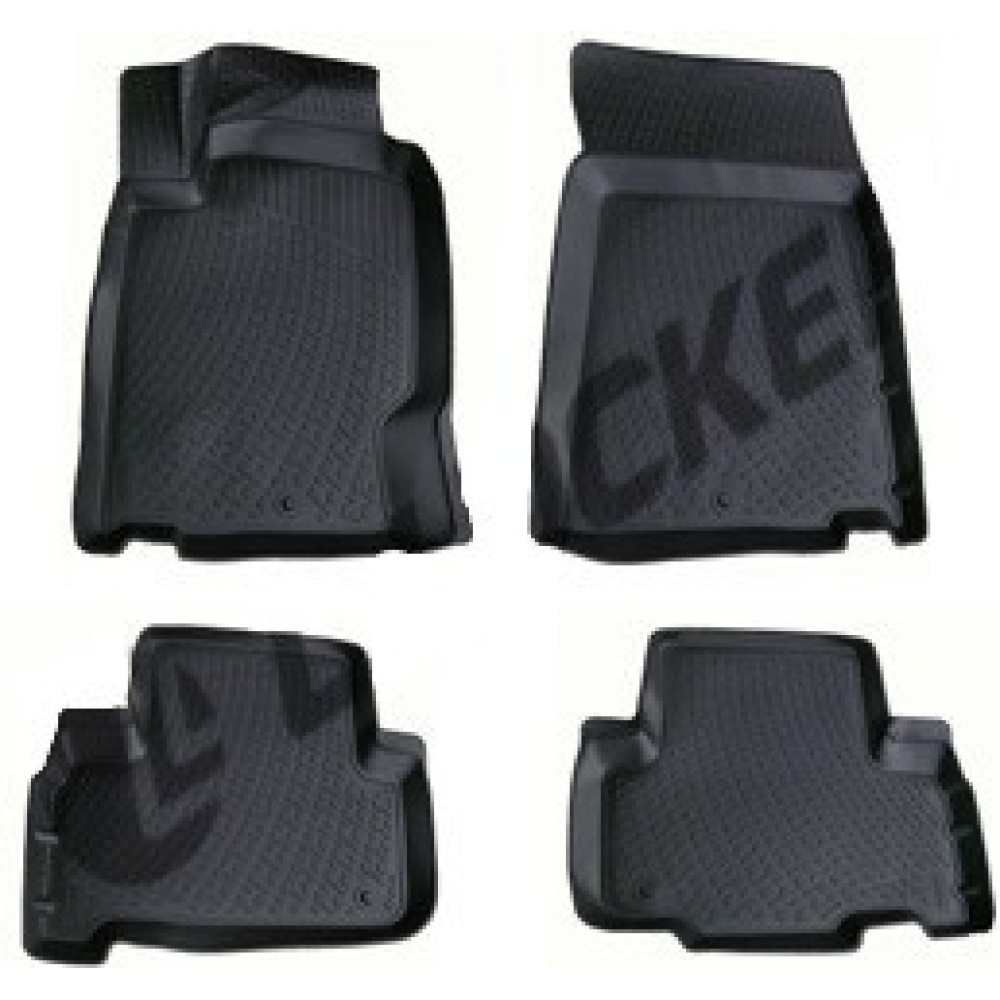 Car rubber floor mats black 3D SSANGYONG REXTON (2002-2012)