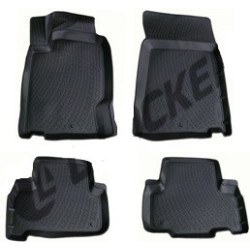 Car rubber floor mats black 3D SSANGYONG REXTON III (2012-...)