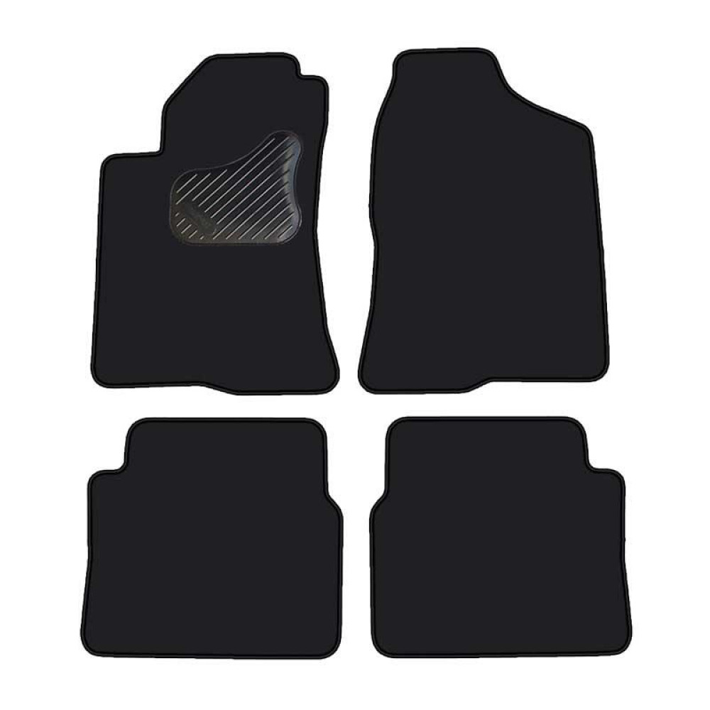 Car textile mats black TOYOTA AVENSIS (2003-2009) ECONOMIC