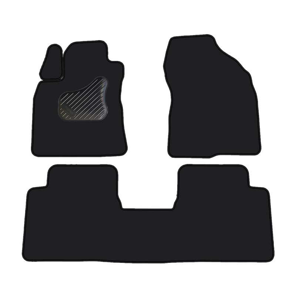 Car textile mats black TOYOTA AVENSIS (2009-...) ECONOMIC (LT)